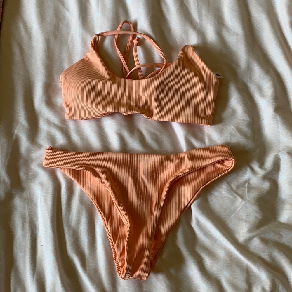 Pink/salmon bikini, never worn,very good condition